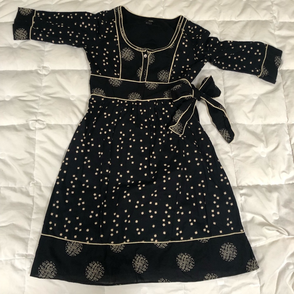 Anthropologie Violet printed dress with tie